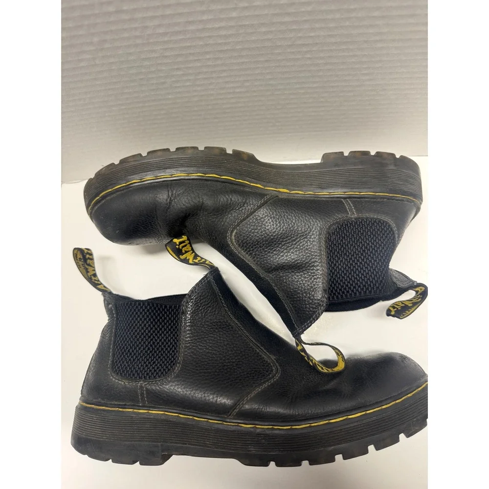 Dr. Martens Ardie Black Leather Chelsea Work Boots Slip Resistant Mens 11‎